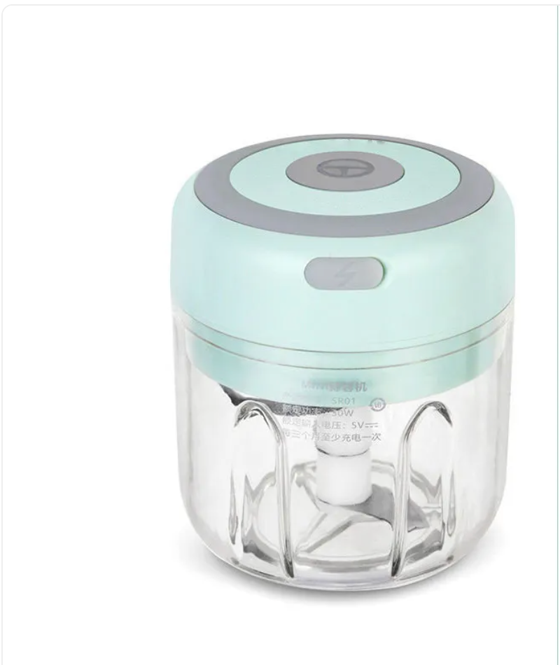 Mini Electric Garlic Chopper – One-Button Rechargeable Food Mincer for Garlic, Ginger & Vegetables